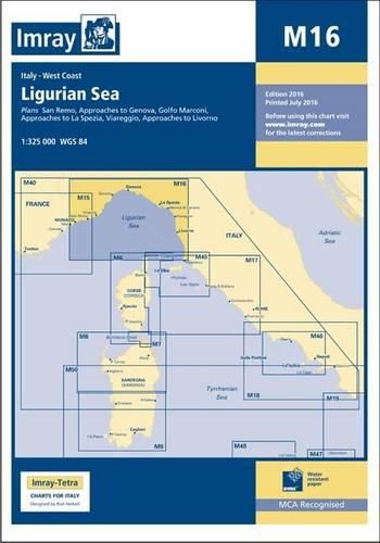 Cover image for Imray Chart M16: Ligurian Sea