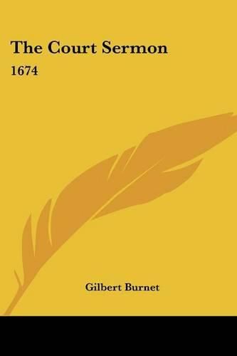 Cover image for The Court Sermon: 1674