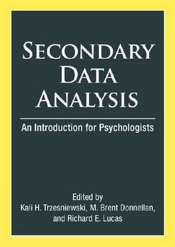 Cover image for Secondary Data Analysis: An Introduction for Psychologists