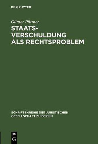 Cover image for Staatsverschuldung als Rechtsproblem