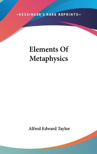 Elements of Metaphysics