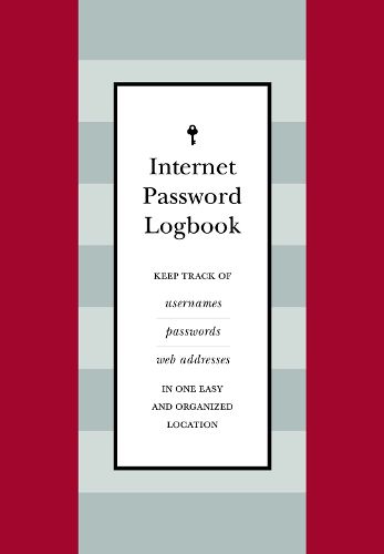 Cover image for Internet Password Logbook (Red Leatherette): Keep track of usernames, passwords, web addresses in one easy and organized location