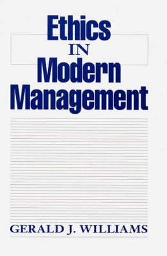 Cover image for Ethics in Modern Management