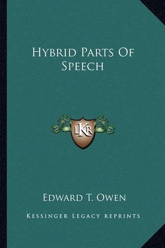 Cover image for Hybrid Parts of Speech