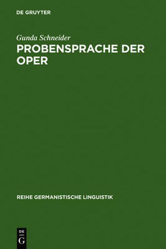 Cover image for Probensprache der Oper