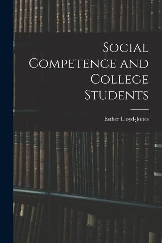 Cover image for Social Competence and College Students