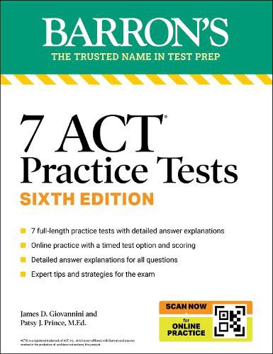 Cover image for 7 ACT Practice Tests, Sixth Edition + Online Practice