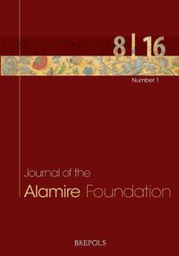 Cover image for Journal of the Alamire Foundation 8/1 - 2016