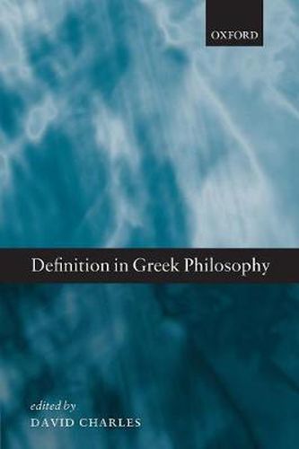 Cover image for Definition in Greek Philosophy