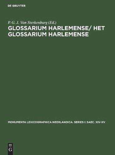 Cover image for Glossarium Harlemense/ Het Glossarium Harlemense: (Circa 1440)