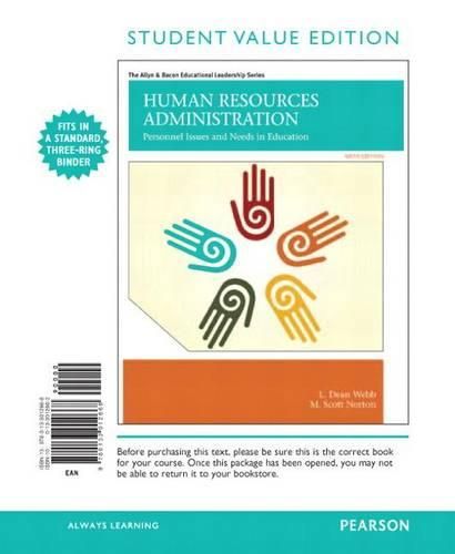 Cover image for Human Resources Administration: Personnel Issues and Needs in Education