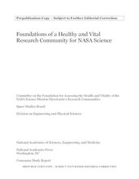 Cover image for Foundations of a Healthy and Vital Research Community for NASA Science