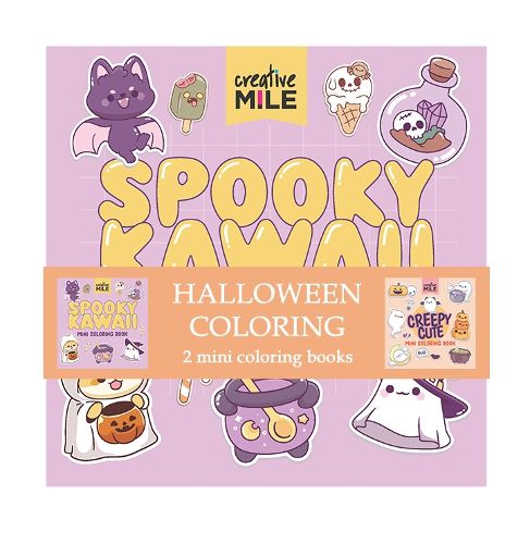 Cover image for 2 Pack Mini Colouring Book Spooky Kawaii