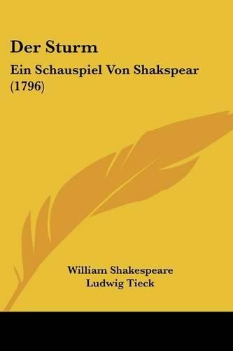Cover image for Der Sturm: Ein Schauspiel Von Shakspear (1796)