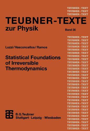 Cover image for Statistical Foundations of Irreversible Thermodynamics