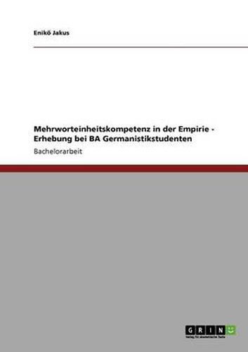 Cover image for Mehrworteinheitskompetenz in der Empirie - Erhebung bei BA Germanistikstudenten