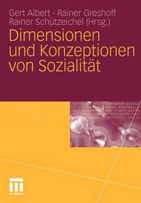 Cover image for Dimensionen und Konzeptionen von Sozialitat