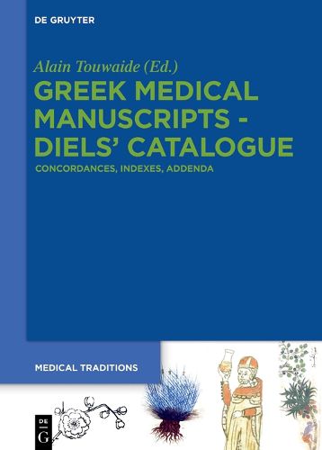 Cover image for Greek Medical Manuscripts - Diels' Catalogue