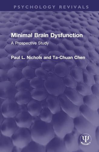 Cover image for Minimal Brain Dysfunction