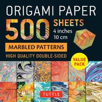 Cover image for Origami Paper 500 sheets Marbled Patterns 4" (10 cm)