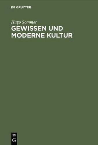 Cover image for Gewissen und moderne Kultur