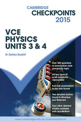 Cover image for Cambridge Checkpoints VCE Physics Units 3 and 4 2015