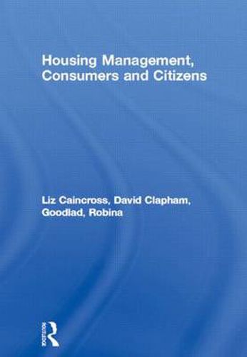 Cover image for Housing Management, Consumers and Citizens