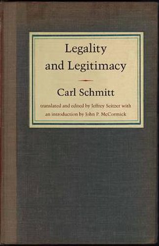 Cover image for Legality and Legitimacy