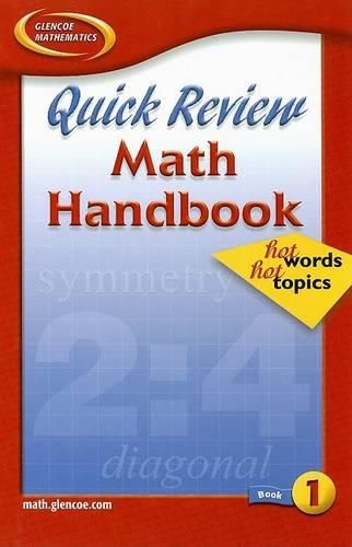 Cover image for Quick Review Math Handbook: Hot Words, Hot Topics, Book 1