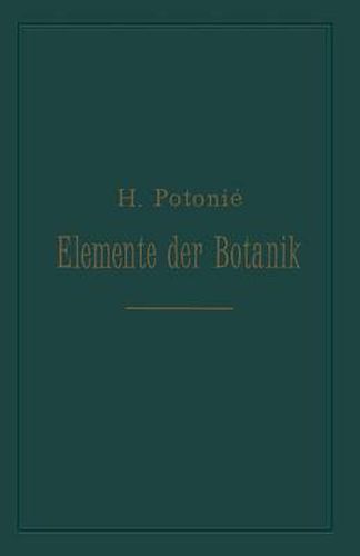 Cover image for Elemente Der Botanik