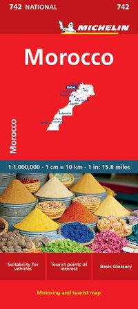 Cover image for Morocco - Michelin National Map 742