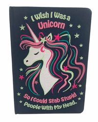 Cover image for I Wish I Was A Unicorn Embroidered Journal