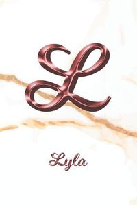Cover image for Lyla: Sketchbook - Blank Imaginative Sketch Book Paper - Letter L Rose Gold White Marble Pink Effect Cover - Teach & Practice Drawing for Experienced & Aspiring Artists & Illustrators - Creative Sketching Doodle Pad - Create, Imagine & Learn to Draw