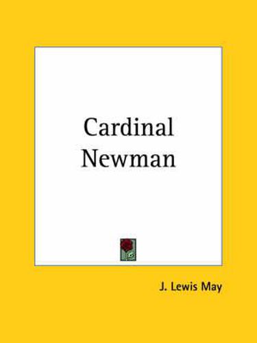 Cover image for Cardinal Newman (1930)