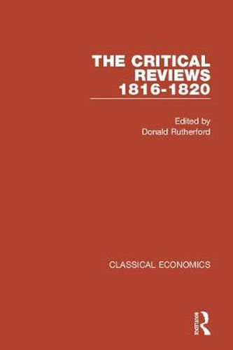 Cover image for Classical Economics II: The Critical Reviews: 1816-1820