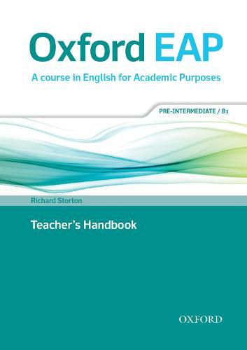 Cover image for Oxford EAP: Pre-Intermediate/B1: Teacher's Book, DVD and Audio CD Pack