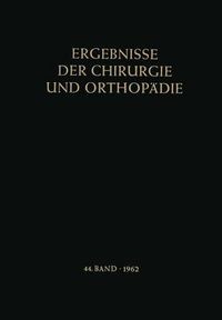 Cover image for Ergebnisse der Chirurgie und Orthopadie