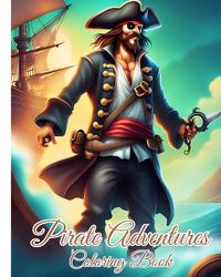 Cover image for Pirate Adventures Coloring Book For Kids