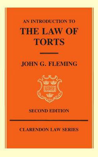 Cover image for An Introduction to the Law of Torts