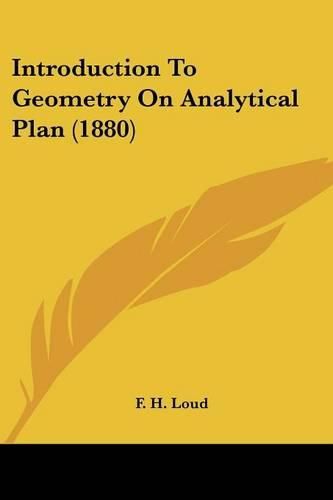 Cover image for Introduction to Geometry on Analytical Plan (1880)