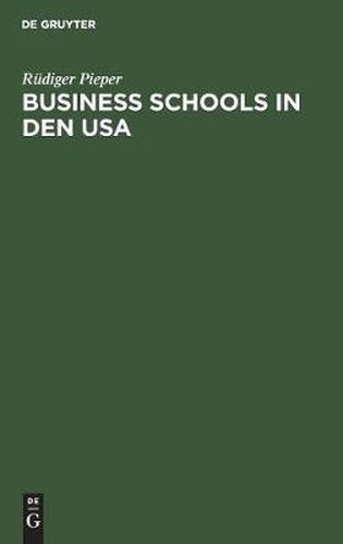 Cover image for Business schools in den USA