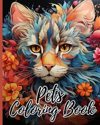 Cover image for Pets Coloring Book For Kids