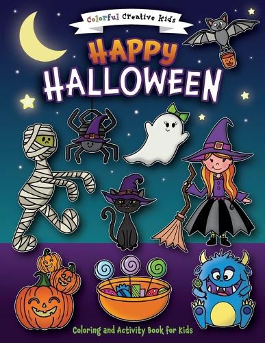 Cover image for Happy Halloween Coloring and Activity Book