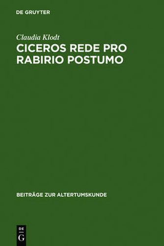 Cover image for Ciceros Rede Pro Rabirio Postumo