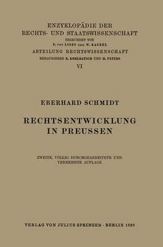 Rechtsentwicklung in Preussen