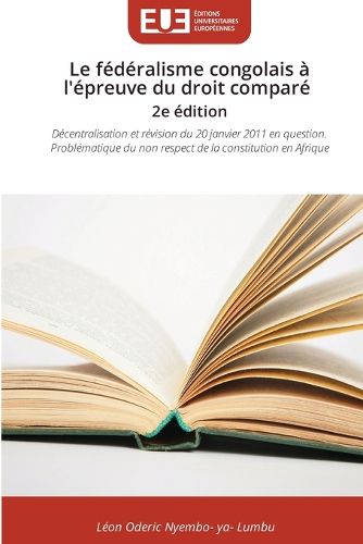 Cover image for Le federalisme congolais a l'epreuve du droit compare 2e edition