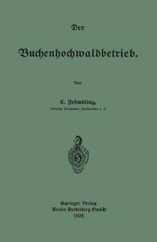 Cover image for Der Buchenhochwaldbetrieb