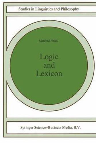 Cover image for Logic and Lexicon: The Semantics of the Indefinite