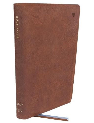 Cover image for NET Bible, Large Print Thinline with Cross References, Brown Leathersoft, Comfort Print, (Thumb Indexed)