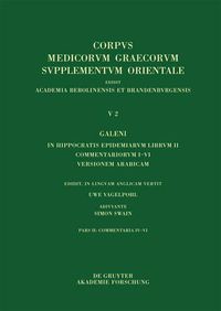 Cover image for Galeni in Hippocratis Epidemiarum librum II commentariorum IV-VI versio Arabica et indices